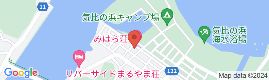 日和山海岸・気比の浜 海辺の宿 みはら荘の地図