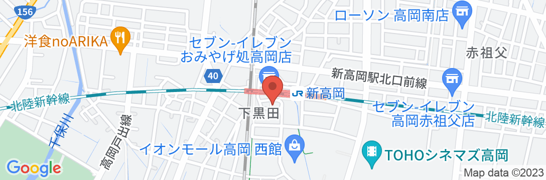 東横INN新高岡駅新幹線南口の地図