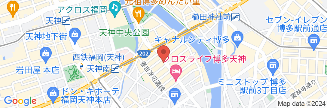 The BREAKFAST HOTEL福岡天神の地図