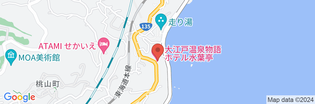 大江戸温泉物語 ホテル水葉亭の地図