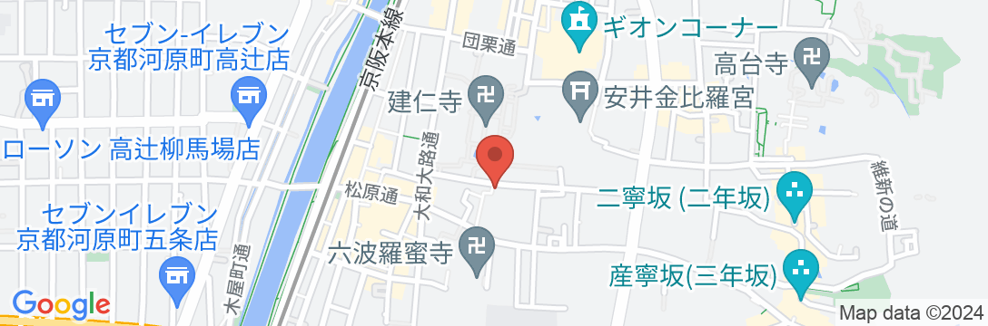 ホテル ザ セレスティン京都祇園の地図