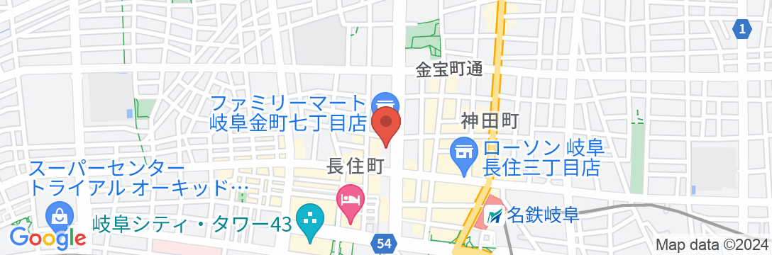 ABホテル岐阜の地図
