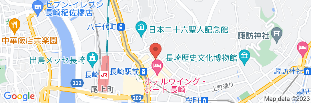 長崎パールビジネスホテルの地図