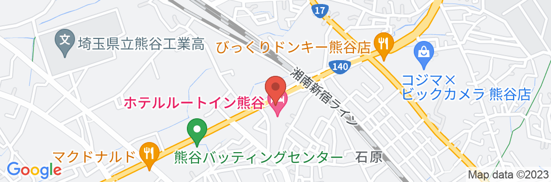 ホテルルートイン熊谷の地図