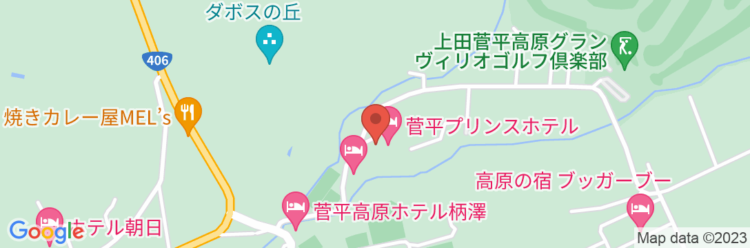 菅平高原ホテル柄澤の地図