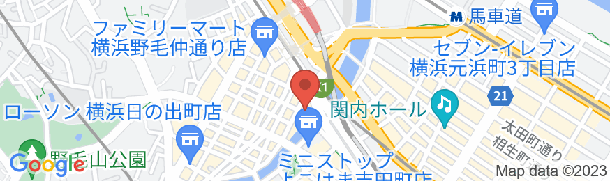 横浜桜木町タウンホテル(2024年3月リニューアルオープン)の地図