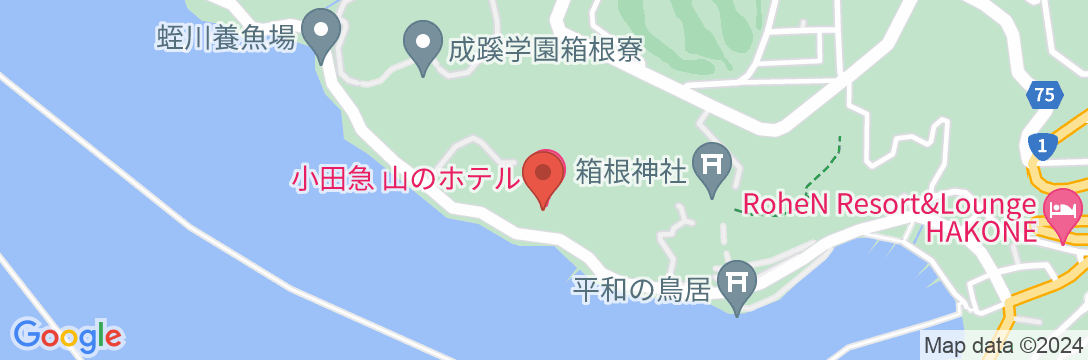 小田急 山のホテルの地図