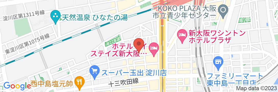 ワイズホテル新大阪の地図