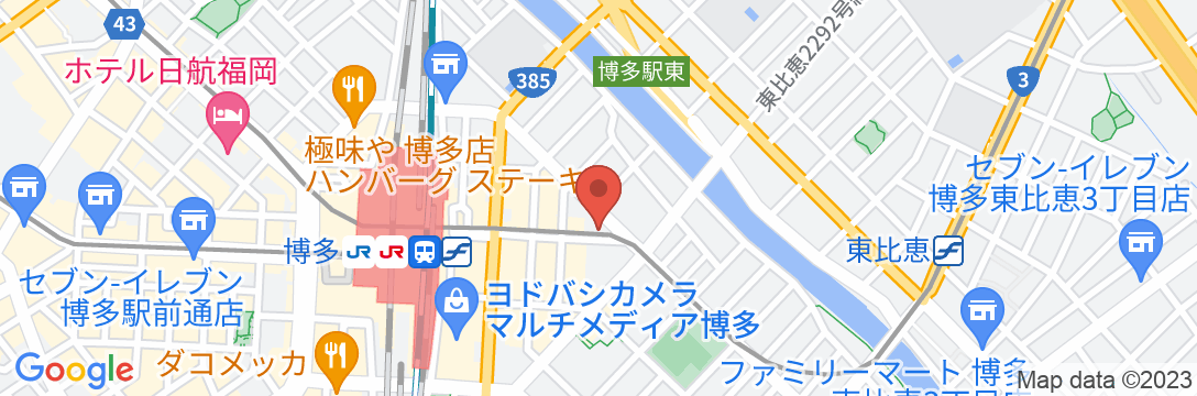 ホテルウィングインターナショナル博多新幹線口の地図