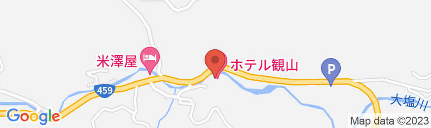 大塩裏磐梯温泉 塩姫の宿 ホテル観山の地図