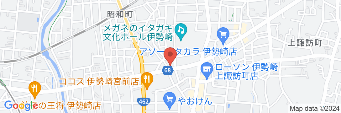 伊勢崎ハーベストホテルの地図