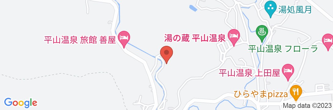 平山温泉 奥山鹿温泉旅館の地図