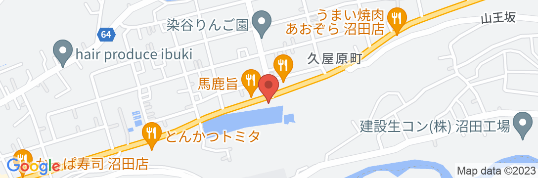 ファミリーロッジ旅籠屋・沼田店の地図