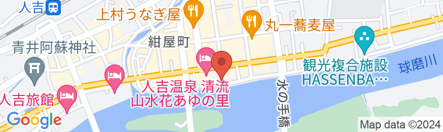 人吉温泉 鍋屋(旧:人吉温泉 鍋屋本館)の地図
