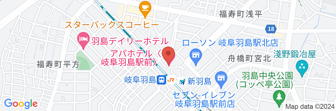 アパホテル〈岐阜羽島駅前〉の地図