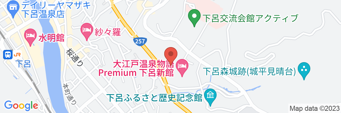 大江戸温泉物語Premium 下呂新館の地図