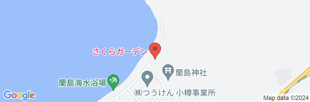 小樽蘭島海岸SAKURA GARDEN コテージ&貸別荘の地図