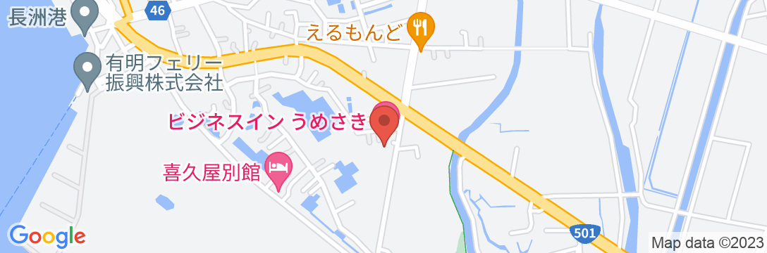 ビジネス旅館 梅崎の地図