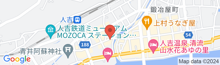 国登録有形文化財の宿 人吉温泉 芳野旅館の地図