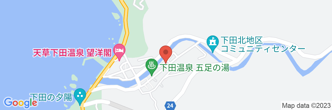 天草下田温泉 富士広旅館の地図