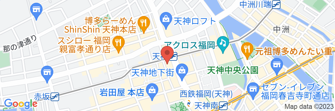 BOOK AND BED TOKYO FUKUOKAの地図
