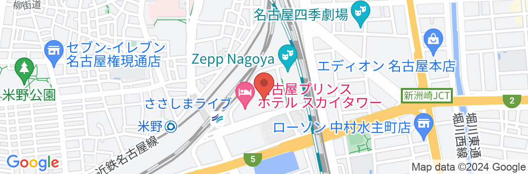 名古屋プリンスホテル スカイタワーの地図