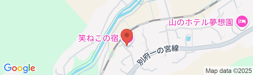 ゆふいん 笑ねこの宿の地図