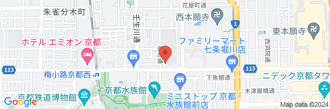 京囲炉裏宿 染 SEN 七条花畑(ドッグフレンドリー)の地図