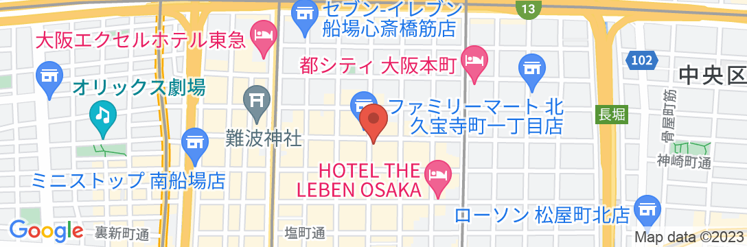 HOTEL Cargo Shinsaibashi(ホテルカーゴ心斎橋)の地図