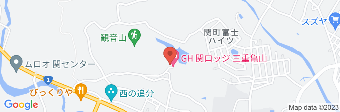 ゲストホテル関ロッジの地図