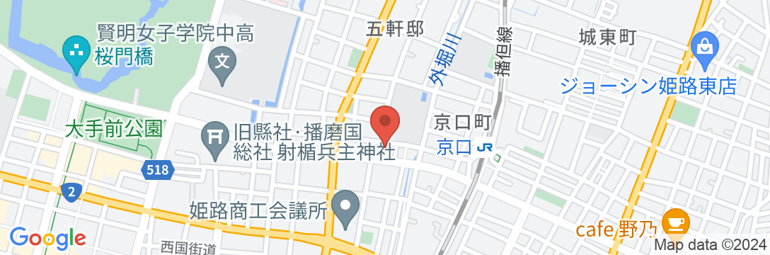シロノシタゲストハウス 姫路のお宿の地図