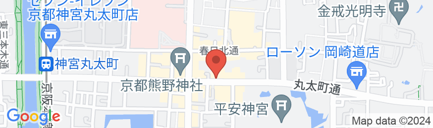 ゲストハウス&サロン 京都月との地図