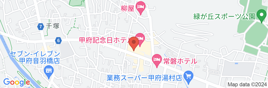 湯村温泉 甲府記念日ホテルの地図