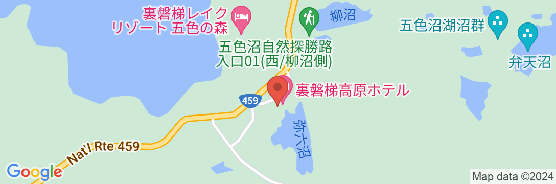裏磐梯高原ホテルの地図