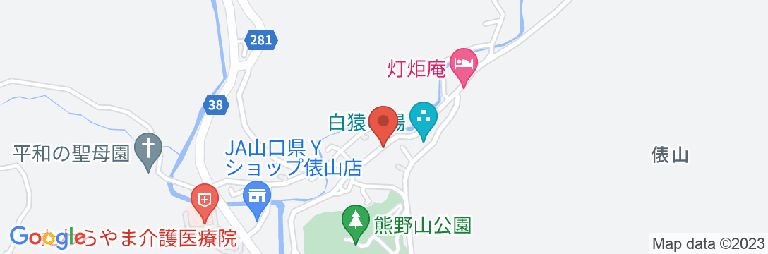 俵山温泉 松屋旅館<山口県>の地図