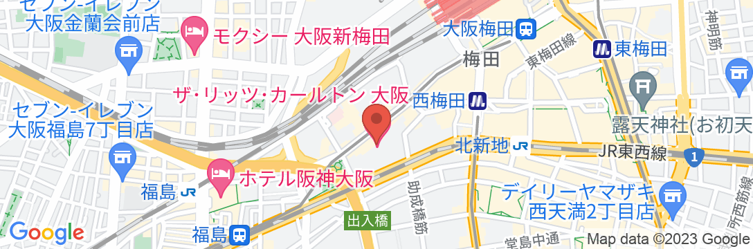 ザ・リッツ・カールトン大阪の地図