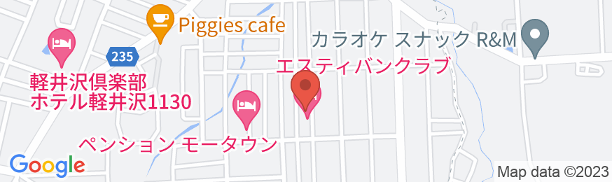 「軽井沢のバリ島」エスティバン・クラブの地図