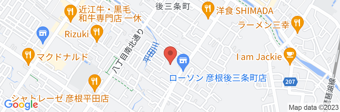 彦根びわこホテル簡易宿泊所の地図