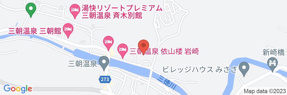 三朝温泉 健康づくりの宿 ブランナールみささの地図