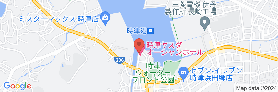 時津ヤスダオーシャンホテルの地図