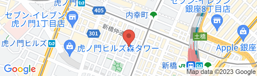 the b 新橋(ザビー しんばし)の地図