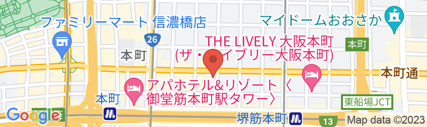 ホテルマイステイズ御堂筋本町の地図