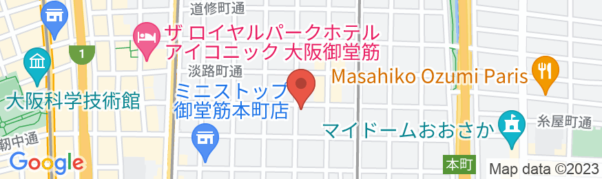 アパホテル〈御堂筋本町駅東〉(全室禁煙)の地図
