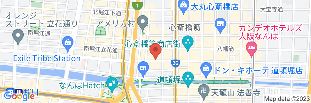 からくさホテル大阪なんばの地図