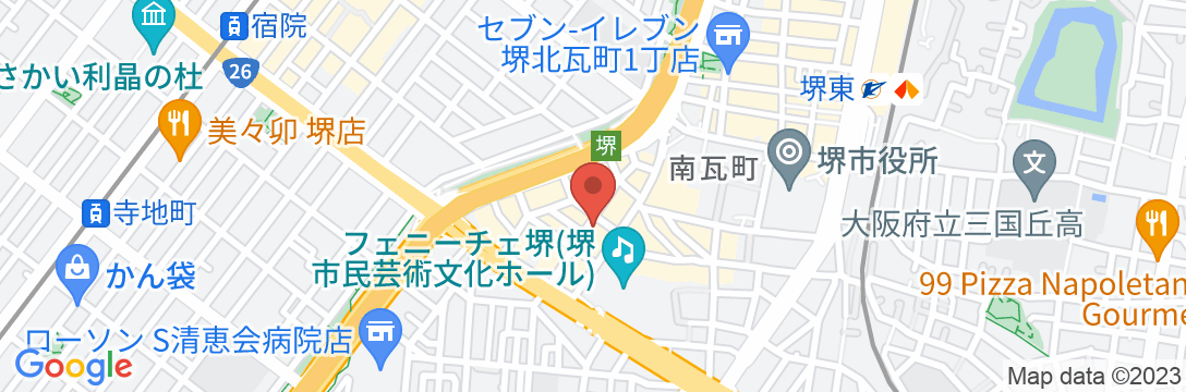 ゲストハウス堺東ニコニコの地図