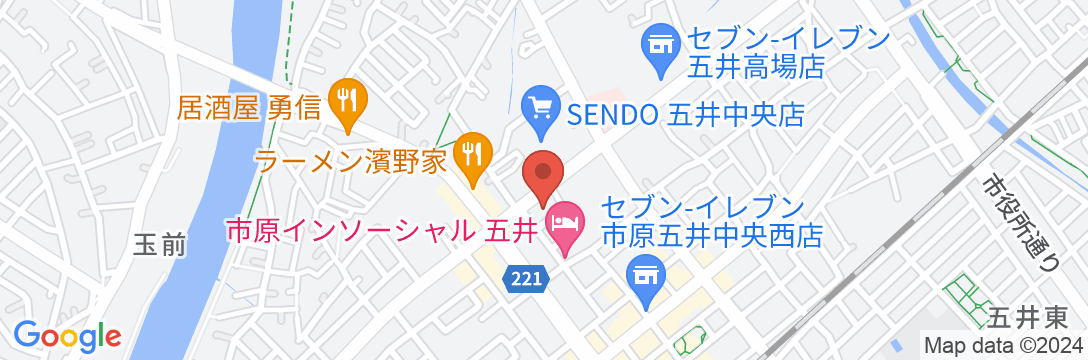 五井パークホテルの地図