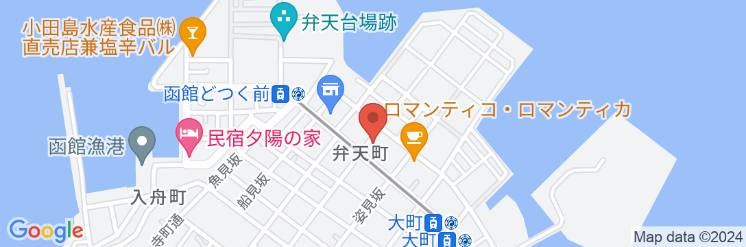 函館クラシックホテルズの地図