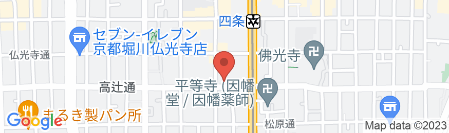 ホテルウィングインターナショナル京都四条烏丸の地図