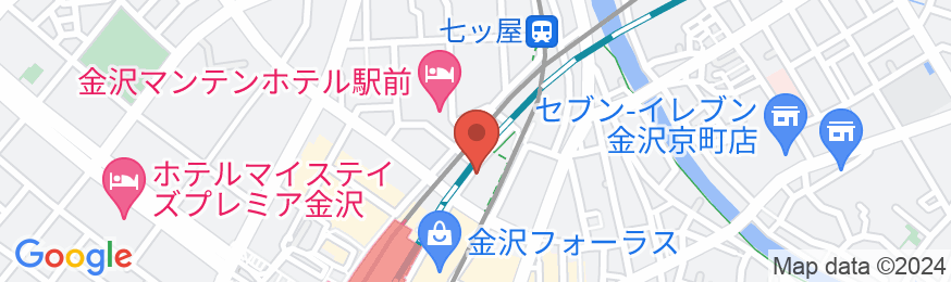 ホテルウィングインターナショナルプレミアム金沢駅前の地図