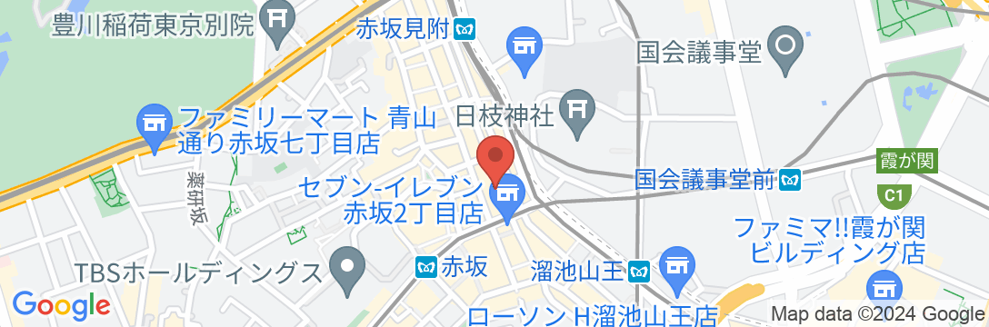 ホテルヒラリーズ赤坂の地図
